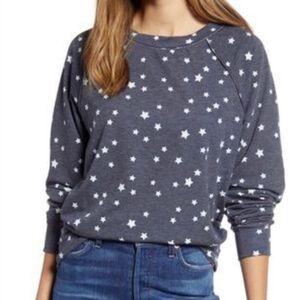 CASLON Blue Star Print Pullover Sweatshirt
